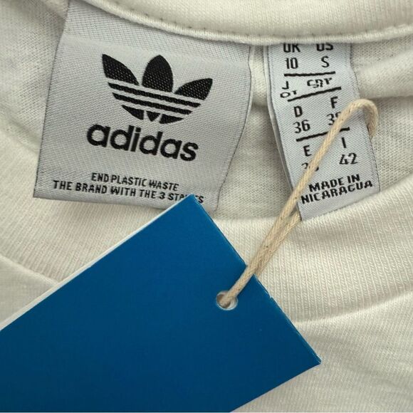 Adidas Circle Trefoil T-Shirt White IZ1315 Women’s Size Small - Picture 3 of 8